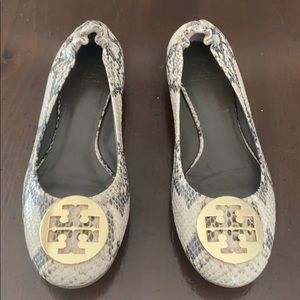 Tory Burch Snakeskin Flats